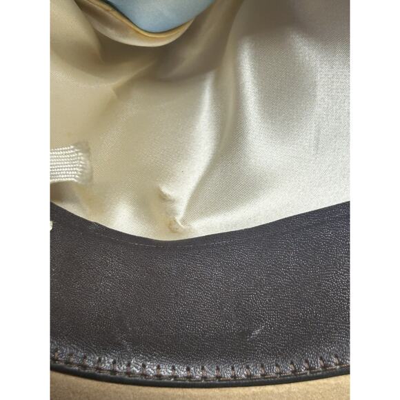 VTG Stetson 4X Western Cowboy Hat Tan Fur Felt Rancher Style USA Braided Buckle - Picture 12 of 16